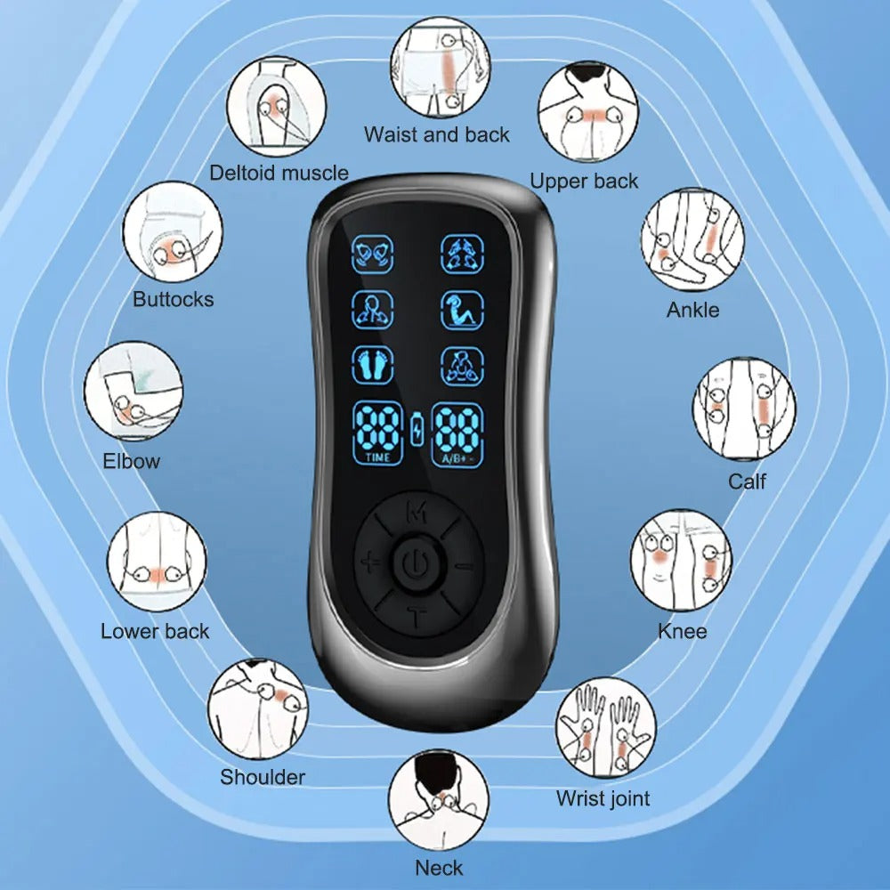LCD Display Tens Muscle Stimulator Electric EMS Pulse Acupuncture Body Massage Therapy Slimming Relax Machine Electrostimulator
